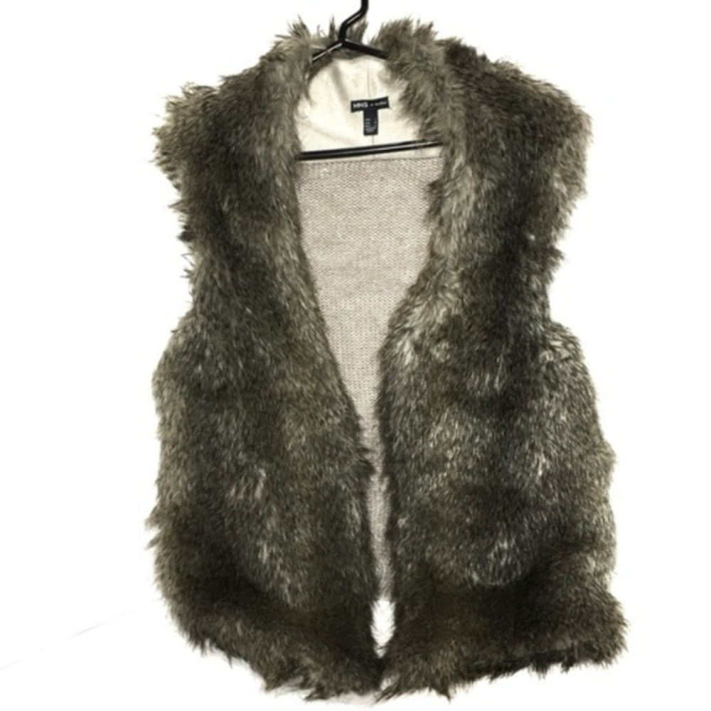 Faux Fur Vest by Mango Sz. Medium